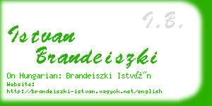 istvan brandeiszki business card